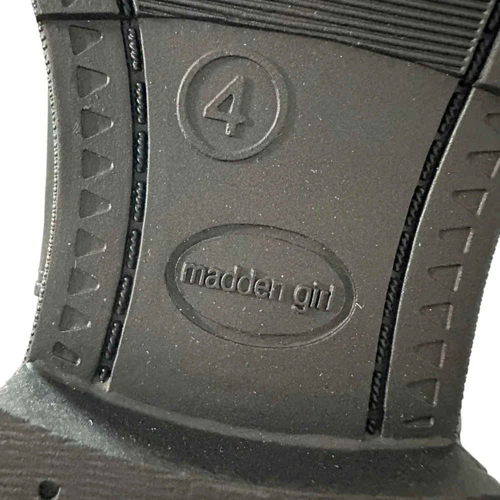 Madden Girl size 4 black tall boots with embellishments